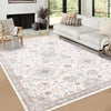 Washable Carpet Bohemian Style Carpet Vintage Floral Carpet Short Pile Non-Slip Carpet Stain Resistant Carpet For Living Room Bedroom Office Farmhouse